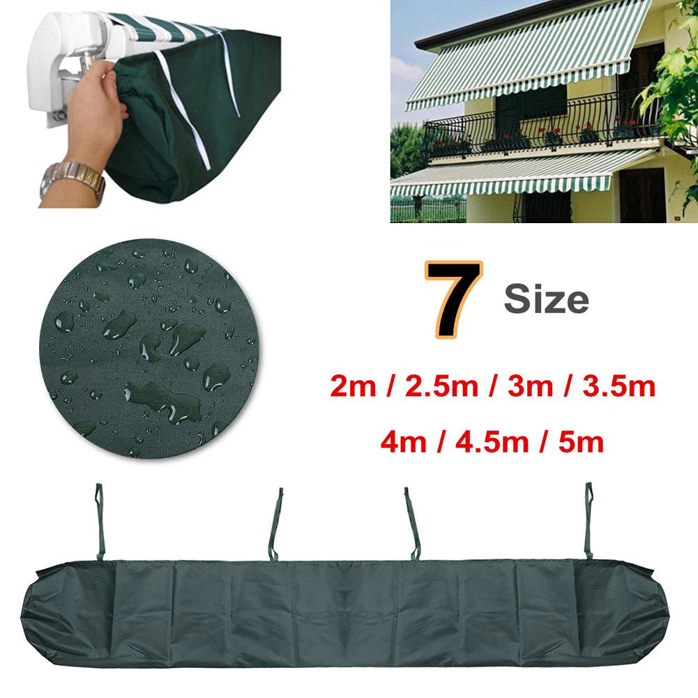 housse protection auvent jardin extérieur étanche sac rangement terrasse voile protection pluie gris