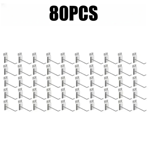 crochets muraux argentés modernes 100pcs 4x100mm 4x150mm 4x200mm 4x50mm lisses opaques