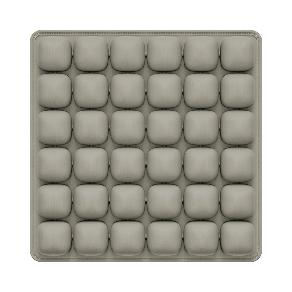 coussin siège gonflable mousse pu noir contemporain valve intégrée massage rond boudins opacité chambre