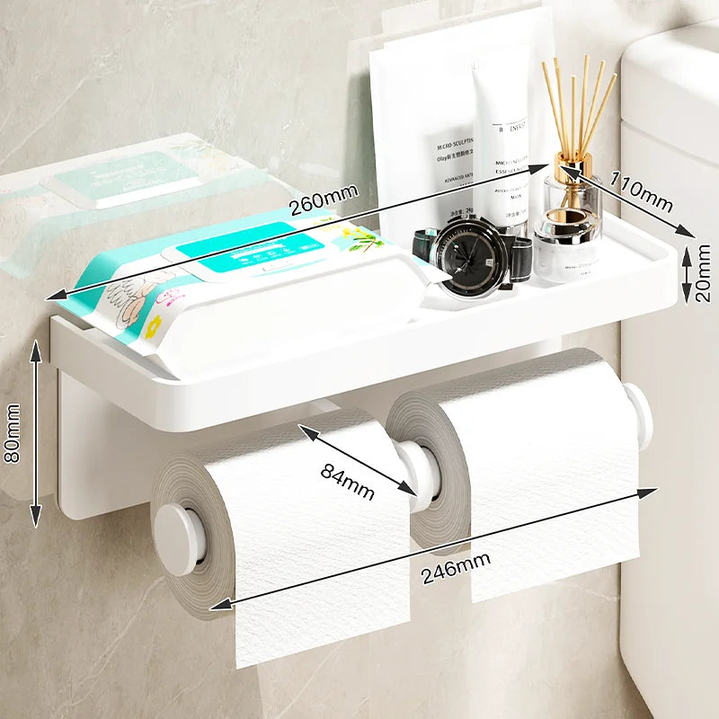porte serviettes toilette moderne alliage d'aluminium noir fixé mur adhésif