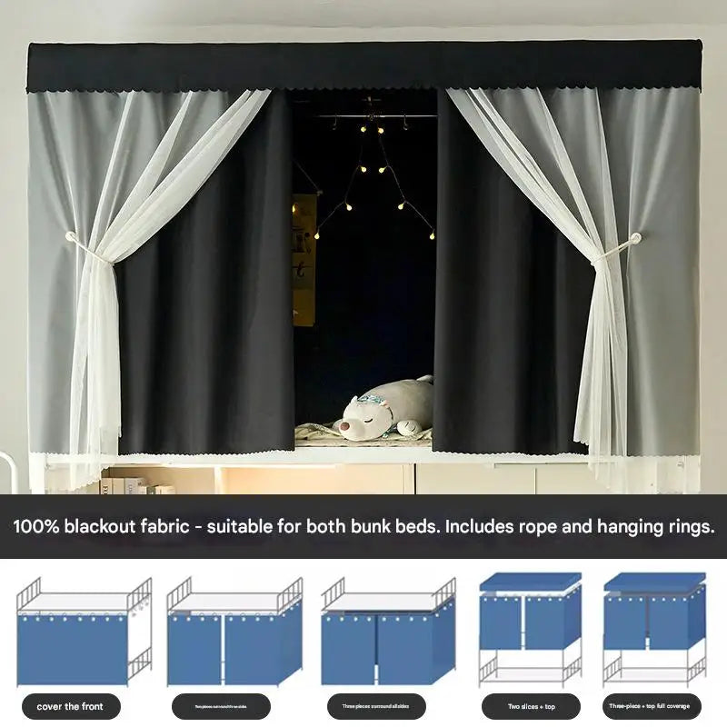 rideau lit beige clair doux moderne anti poussière 1.2m 1.5m 2m