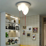 lampe suspension verre blanc jaune vert bleu moderne enfantine brillante nordique chambre enfants