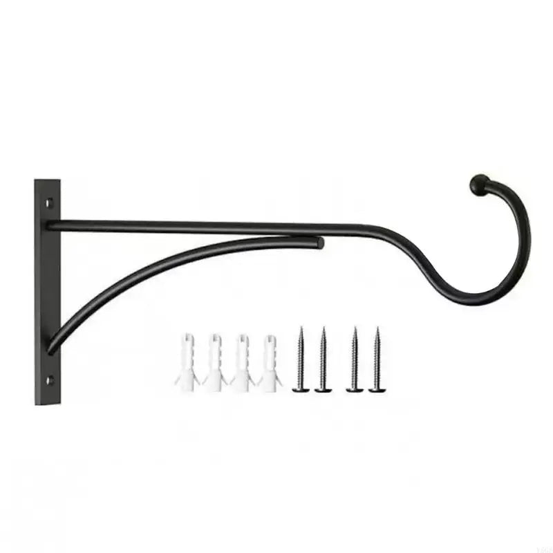 support mural plante suspendue noir métal rustique vis chevilles incluses