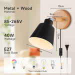 lampe moderne 9W blanc bois rose ampoule visible certification ROHS LED E27 contemporaine