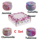 bougie parfumée cire soja boho chic motif mandala couvercle boîte rangement