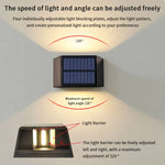lampes murales solaires led lumière chaude froide contemporaines minimalistesextérieur panneaux solaires intégrés