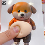 figurine chien peluche adhésive cartoon mignonne orange grise blanche décoration téléphone cadeau enfant festival