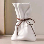 vase minimaliste moderne polyesters vert blanc rose satiné doux opaque salon