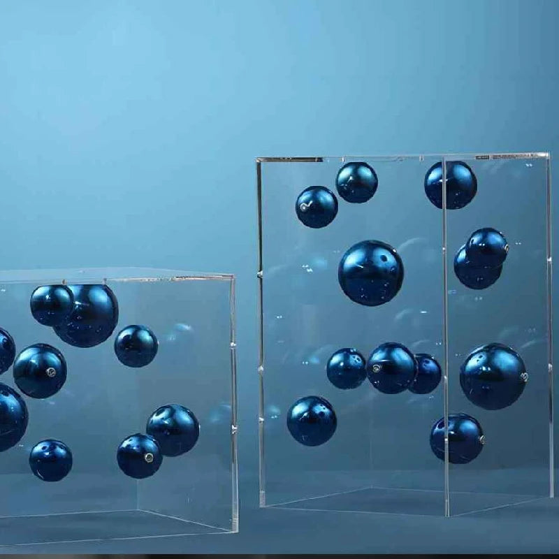 boules décoration modernes brillantes mates or rouge bleu argent clips salon chambre