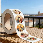 autocollants multicolores jésus scènes illustrées adhésifs décoration mur portable téléphone