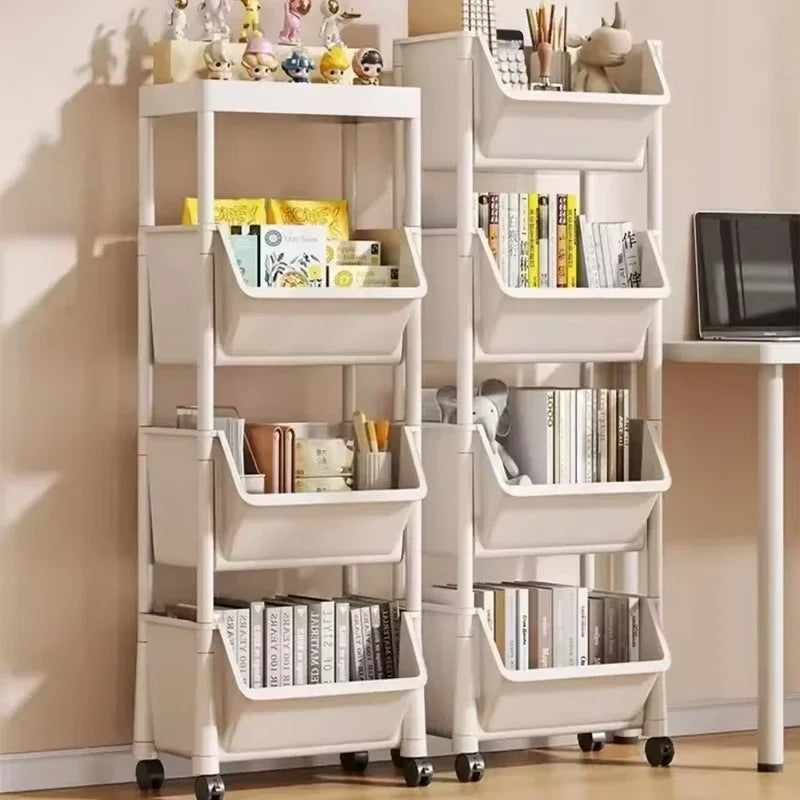 étagère mobile blanche rangement salon cuisine bibliothèque multifonction moderne roulettes almacenamiento kitchen organizer