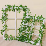 guirlande artificielle feuilles vertes naturelles intérieur décoration maison mariage anniversaire 2.1m 72 feuilles