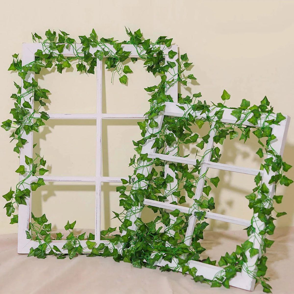 guirlande artificielle feuilles vertes naturelles intérieur décoration maison mariage anniversaire 2.1m 72 feuilles