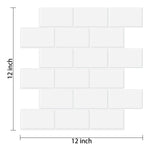 carrelage mural autocollant 3d brique blanc moderne résistant l'eau 10 feuilles
