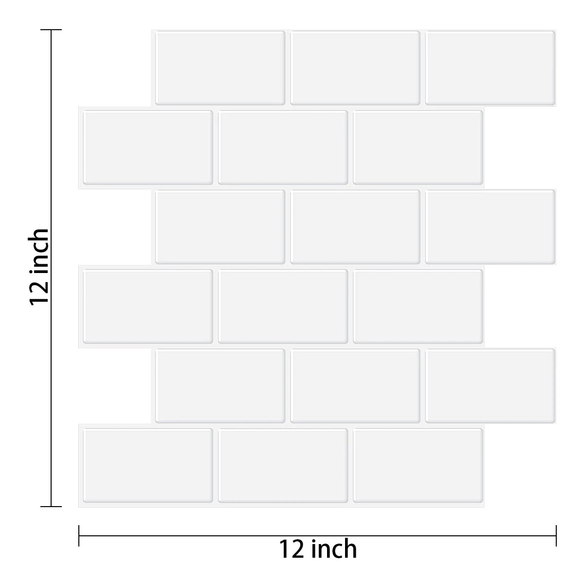 carrelage mural autocollant 3d brique blanc moderne résistant l'eau 10 feuilles