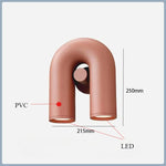 applique murale led moderne minimaliste gris noir marron deux lumières fixée mur chambre salon