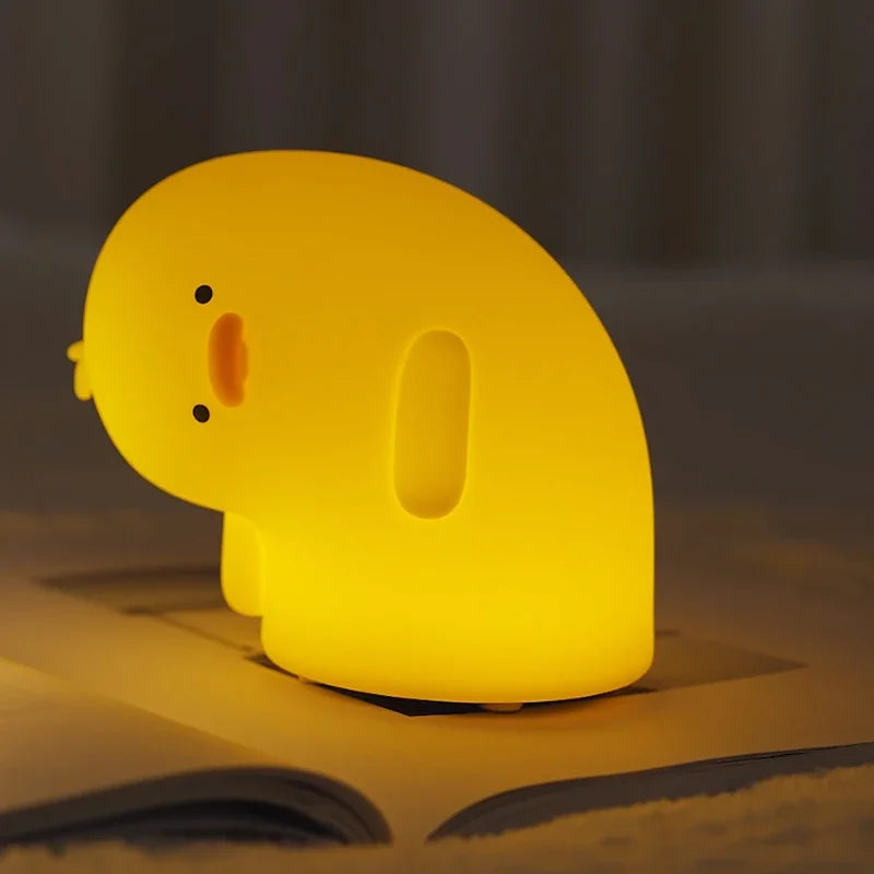 veilleuse led rechargeable canard mignon blanc jaune lampes enfants chambre coucher cadeau anniversaire
