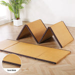 tapis pliable fibre noix coco beige moderne texture paille minimaliste respirant polyvalent support sieste