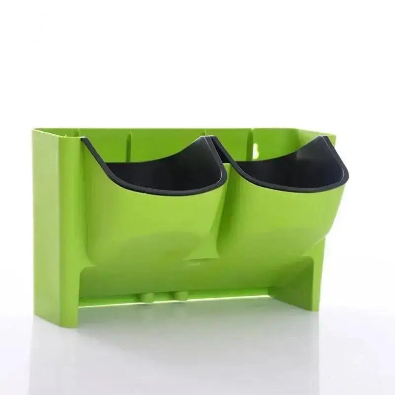 pots fleurs muraux modernes minimaliste vert orange blanc plante artificielle fixations murales
