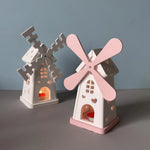 moulage silicone moulins vent décorations bougie blanc rose rustique charmant