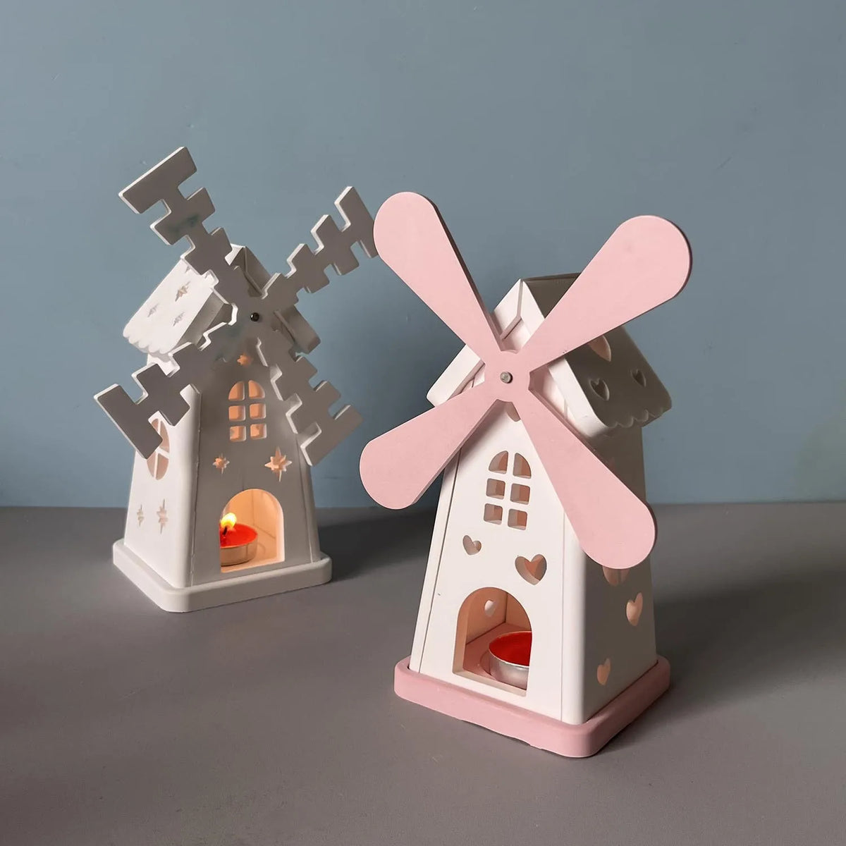moulage silicone moulins vent décorations bougie blanc rose rustique charmant