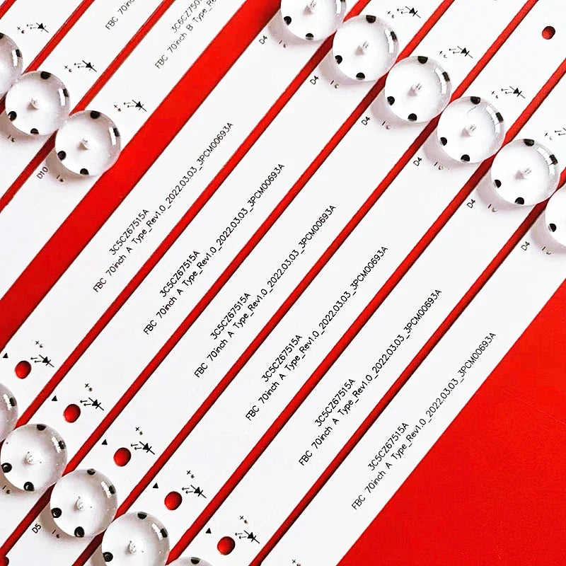 bande led 12 pièces blanc points noirs moderne connecteurs 3v