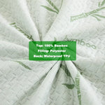 housse coussin imperméable bambou fleuri moderne blanc gris 48x74cm zip