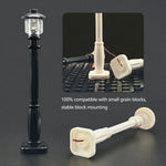 lampadaires miniatures classiques noirs blancs simples usb 10 pièces extensions câbles constructeurs