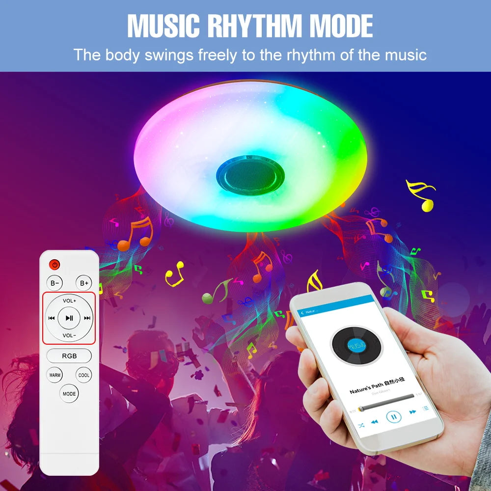 lampe inteligente rgb blanc moderne certification rohs ul bluetooth app télécommande musique