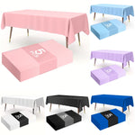 nappe rectangulaire plastique rose bleu violet blanc noir unie moderne fêtes anniversaire mariage saisonnalité