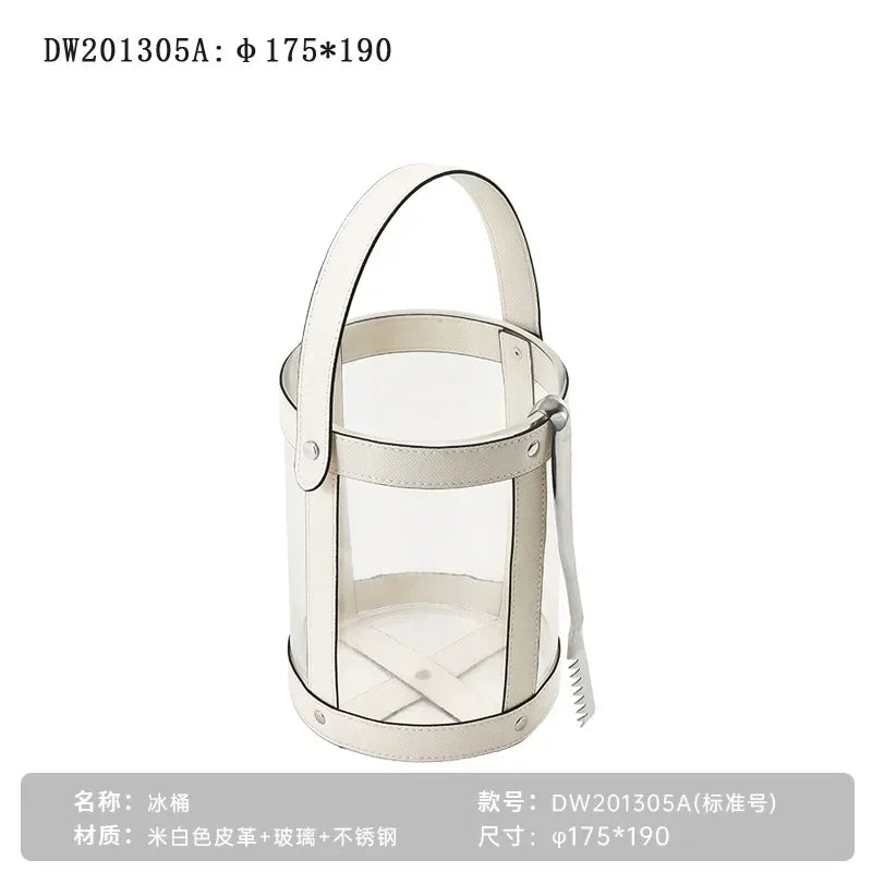 carafe verre couvercle verres whisky porte verres pince glace bleu clair marron élégant classic