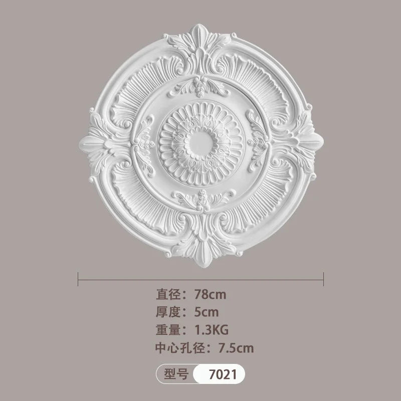 decoratif blanc ornements floraux classique diametre 40cm 50cm 60cm 76cm