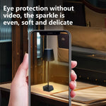 lampe table led rechargeable sans fil veilleuse tactile moderne noir bleu clair doré marron