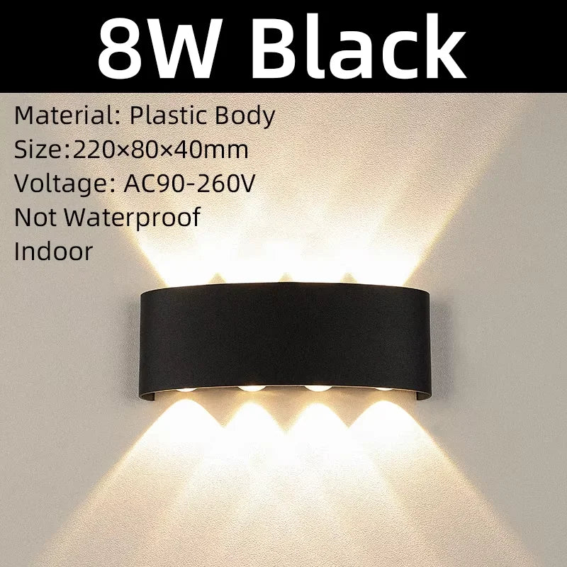 lampe murale moderne noire blanc 8w 4w 12v led cuisine salle manger
