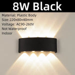 lampe murale moderne noire blanc 8w 4w 12v led cuisine salle manger