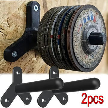 supports murals meuleuses angle garage rangement outils noirs vis texture mat moderne 2pcs 6vis