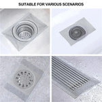 grille drainage adhésive maille fine gris clair moderne salle bain cuisine scie main auto