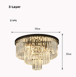 lustre moderne élégant doré transparent prismes géométriques câble led chambre salle mangerhôtel