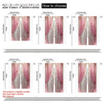 rideaux fenêtre deux panneaux rose papillons semi transparent métalliques chambre salon