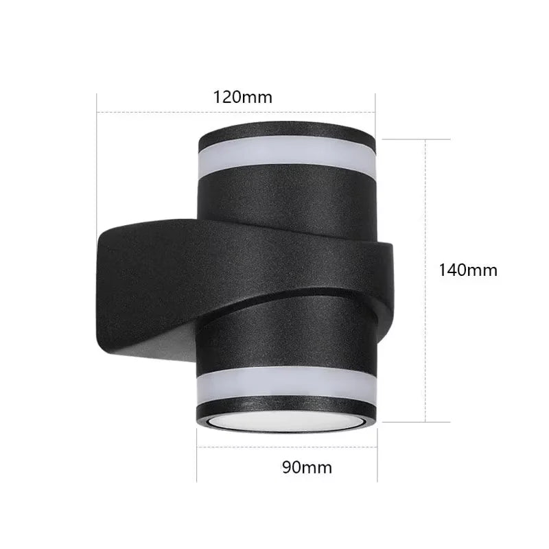 applique murale led moderne noir blanc spirale contemporaine fixations lumière chaude 6w