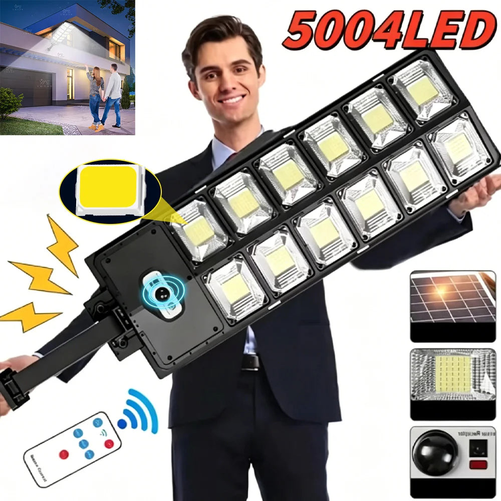 lumière solaire led extérieure ip68 détecteur mouvement 18 lumières moderne noir abs
