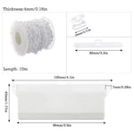 rideau lamelles blanc moderne 10m chaîne clips opaques 20pc set