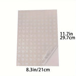 feuilles papier autocollant coeurs blanc bleu rose moderne décoration valentin points transparentes a4