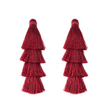 pompons franges polyester violet vert bleu rose boho chic décor maison rideau vêtement