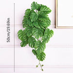 plantes artificielles feuilles vertes modernes sans pot extérieures 58cm 50cm