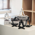 statues abstraites modernes noir blanc décor simple minimaliste
