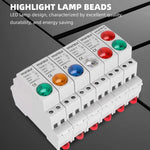 Rail LED Indicateur Blanc Vert Bleu Rouge Câble G6MM Plaque Fixation Moderne Fonctionnel