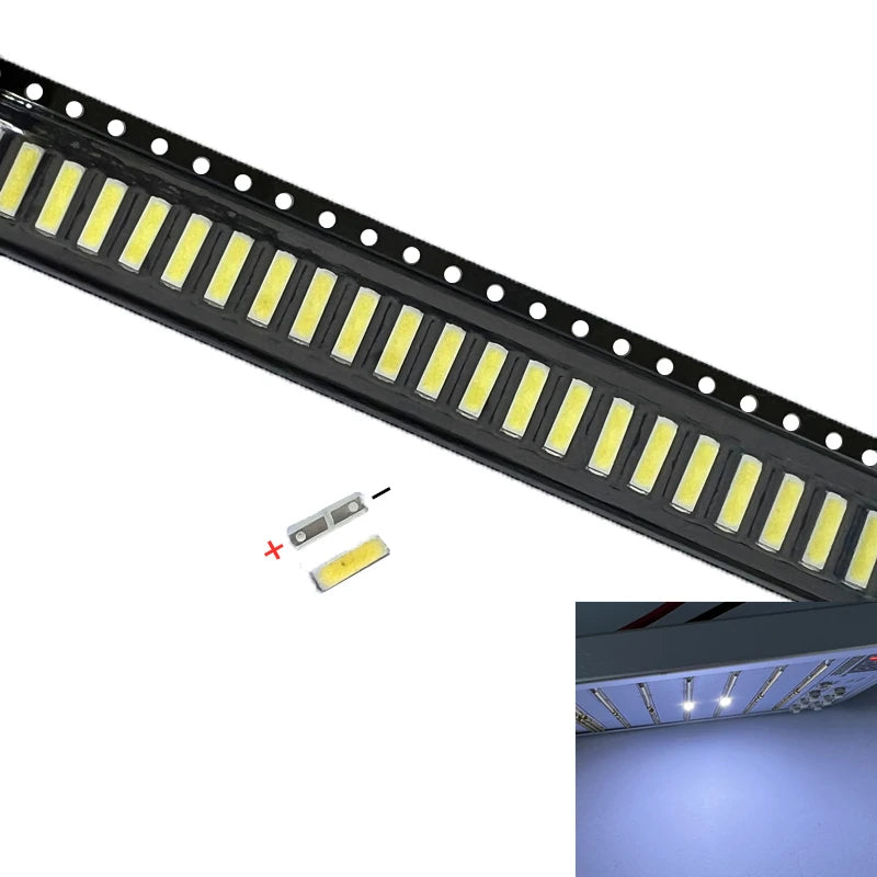 LEDs blanches jaunes bande noire connecteurs panneau lumineux rétroéclairage TV bobine métallique fixations électroniques