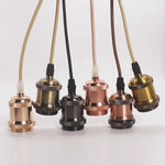 ampoules led transparentes vintage dorées cuivrées noires chaînes câbles filaments visibles rétro