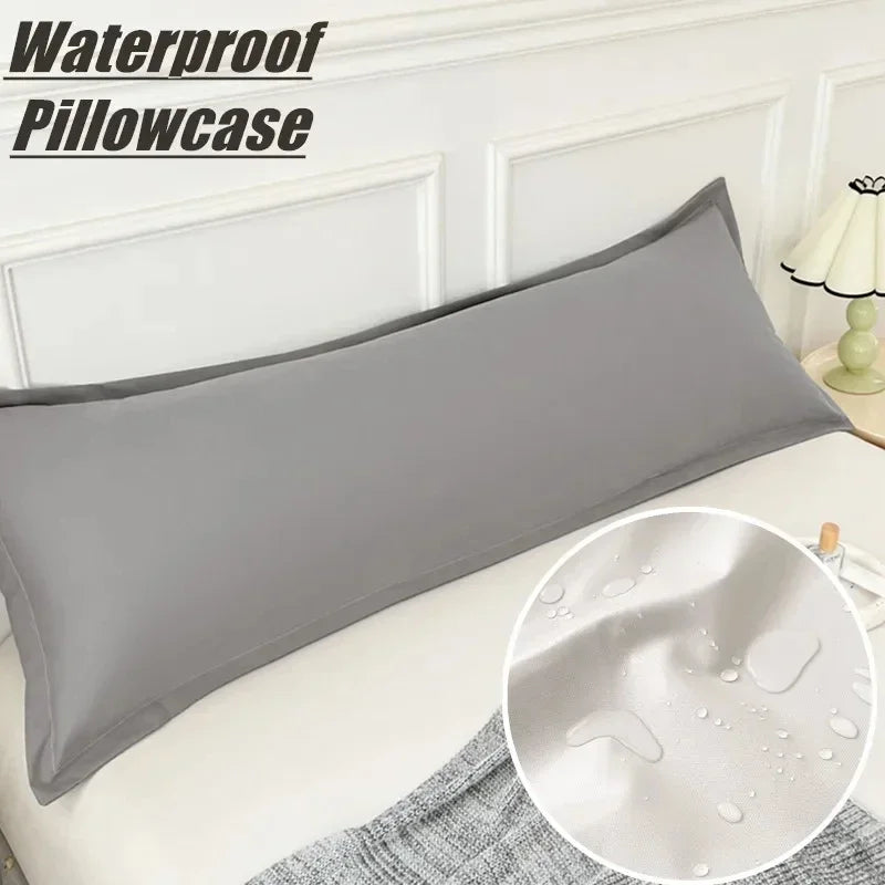 protège oreiller imperméable polyester gris uni moderne douillet anti taches respectueux environnement simple